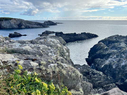 View of rocky coast of Ireland